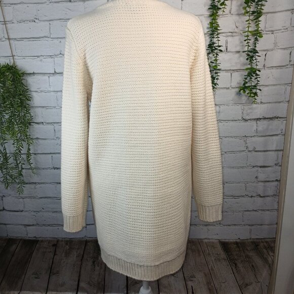WOMENS DOR DOR COUTURE SHERPA WINTER WHITE SUEDE SWEATER COAT CREAM SIZE M - Picture 16 of 16